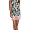 London Times - T2701M Tribel Print Scoop Neck Short Cotton Dress Cocktail Dresses