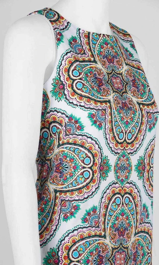 Cocktail Dresses London Times - T3327M Multi-Print Scoop Neck Shift Dress 6 Cocktail Dresses London Times - T3327M Multi-Print Scoop Neck Shift Dress