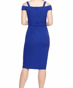 Plus Size Dresses London Times - T3354M Off Shoulder Knee Length Dress 9 Plus Size Dresses London Times - T3354M Off Shoulder Knee Length Dress