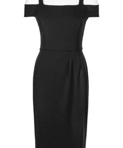 Plus Size Dresses London Times - T3354M Off Shoulder Knee Length Dress 11 Plus Size Dresses London Times - T3354M Off Shoulder Knee Length Dress