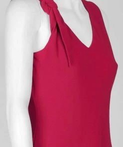 Cocktail Dresses London Times - T3410M V Neck Knotted Shoulder Flutter Hem Dress 10 Cocktail Dresses London Times - T3410M V Neck Knotted Shoulder Flutter Hem Dress