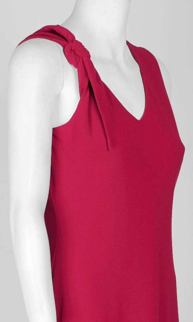 Cocktail Dresses London Times - T3410M V Neck Knotted Shoulder Flutter Hem Dress 5 Cocktail Dresses London Times - T3410M V Neck Knotted Shoulder Flutter Hem Dress