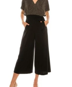 London Times - T3834M Two Toned V-Neck Jumpsuit Plus Size Dresses