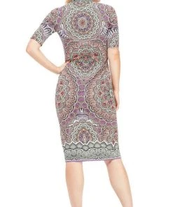 Cocktail Dresses London Times - T3961M V-Neck Medallion Print Jersey Midi Sheath Dress 15 Cocktail Dresses London Times - T3961M V-Neck Medallion Print Jersey Midi Sheath Dress