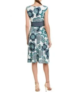 London Times - T4439M Printed Jewel A-Line Cocktail Dress