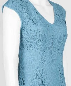 Cocktail Dresses London Times - T4555M V-Neck Crochet Lace A-Line Short Dress