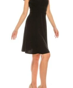 London Times - T4589M Rectangular Split Neck Crepe A-Line Short Dress Cocktail Dresses 8 London Times - T4589M Rectangular Split Neck Crepe A-Line Short Dress Cocktail Dresses