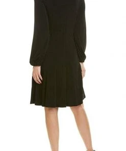 Cocktail Dresses London Times - T4633M Long Bishop Sleeve Fit And Flare Dress