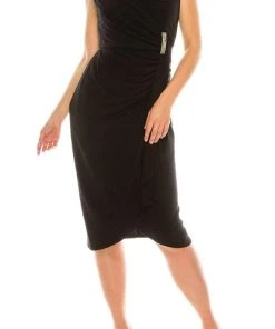 Cocktail Dresses London Times - T4678M Knee-Length Sheath Dress