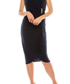 Cocktail Dresses London Times - T4678M Knee-Length Sheath Dress