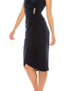 Cocktail Dresses London Times - T4678M Knee-Length Sheath Dress