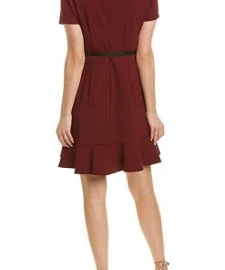 London Times - T4681M Short Sleeve Ruffle Hem Short A-Line Dress Cocktail Dresses 9 London Times - T4681M Short Sleeve Ruffle Hem Short A-Line Dress Cocktail Dresses