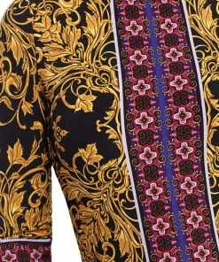 London Times - T4688M Geo Pattern Long Sleeve Short Dress 7 London Times - T4688M Geo Pattern Long Sleeve Short Dress