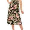 Cocktail Dresses London Times - T5247M Floral Print Jewel Tea Length Dress