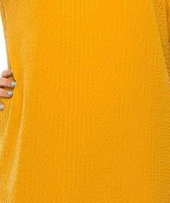 Plus Size Dresses London Times - T5376W Elbow Length Midi Crepe Dress