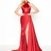 Mac Duggal - 12089R High Halter A-Line Gown With Slit