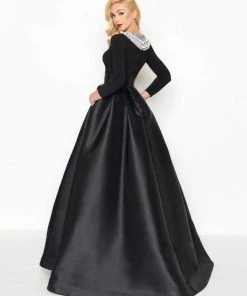 Mac Duggal - 12093R Embellished Long Sleeves Ballgown Formal Gowns 12 Mac Duggal - 12093R Embellished Long Sleeves Ballgown Formal Gowns
