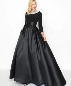 Mac Duggal - 12093R Embellished Long Sleeves Ballgown Formal Gowns 11 Mac Duggal - 12093R Embellished Long Sleeves Ballgown Formal Gowns