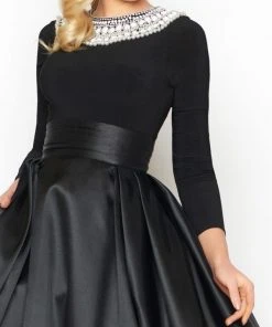 Mac Duggal - 12093R Embellished Long Sleeves Ballgown Formal Gowns 13 Mac Duggal - 12093R Embellished Long Sleeves Ballgown Formal Gowns