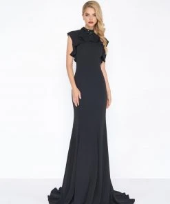 Mac Duggal - 2014R Bejeweled High Neck Ruffled Sheath Gown 7 Mac Duggal - 2014R Bejeweled High Neck Ruffled Sheath Gown