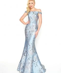Mac Duggal - 2057R Fitted Off-Shoulder Trumpet Evening Gown