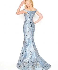 Mac Duggal - 2057R Fitted Off-Shoulder Trumpet Evening Gown 6 Mac Duggal - 2057R Fitted Off-Shoulder Trumpet Evening Gown
