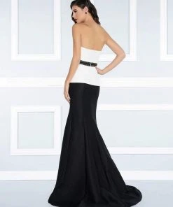 Mac Duggal - 25303R Mermaid Gown With Beaded Belt Formal Gowns 5 Mac Duggal - 25303R Mermaid Gown With Beaded Belt Formal Gowns