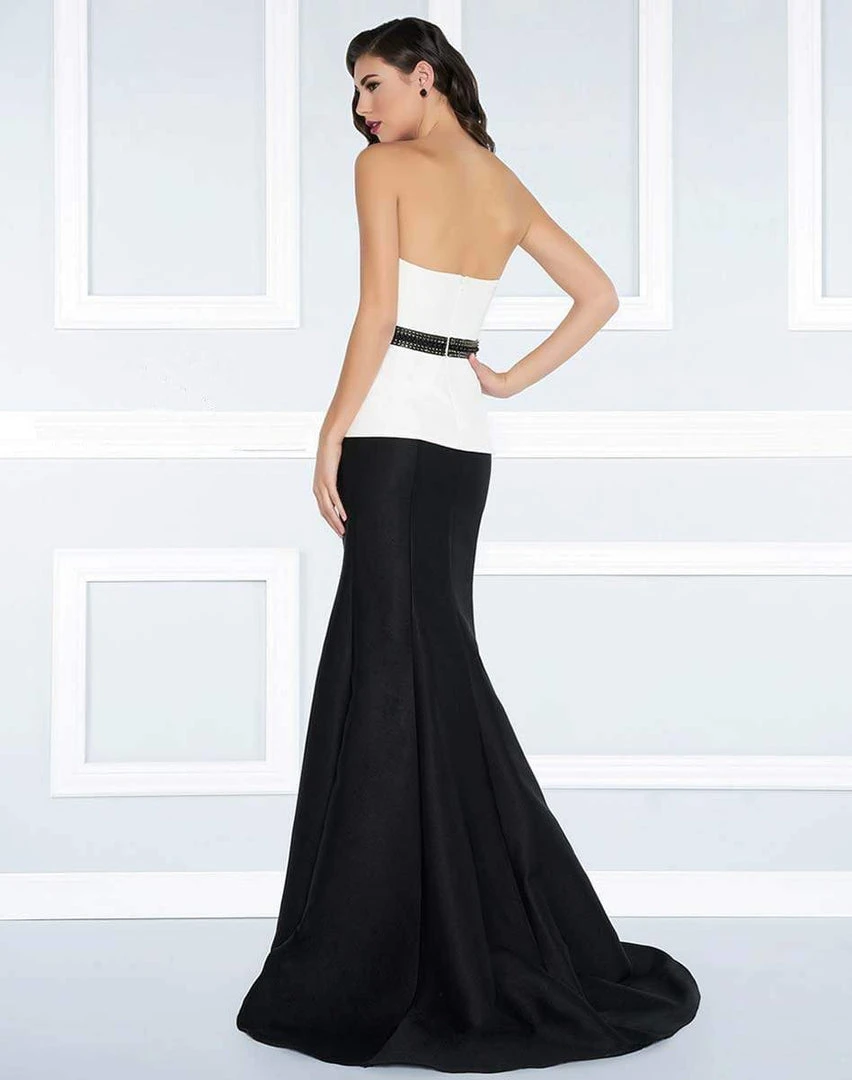 Mac Duggal - 25303R Mermaid Gown With Beaded Belt Formal Gowns 4 Mac Duggal - 25303R Mermaid Gown With Beaded Belt Formal Gowns