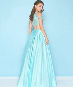 Mac Duggal - 40726H Two-Piece Crystal Garlanded Mikado Gown