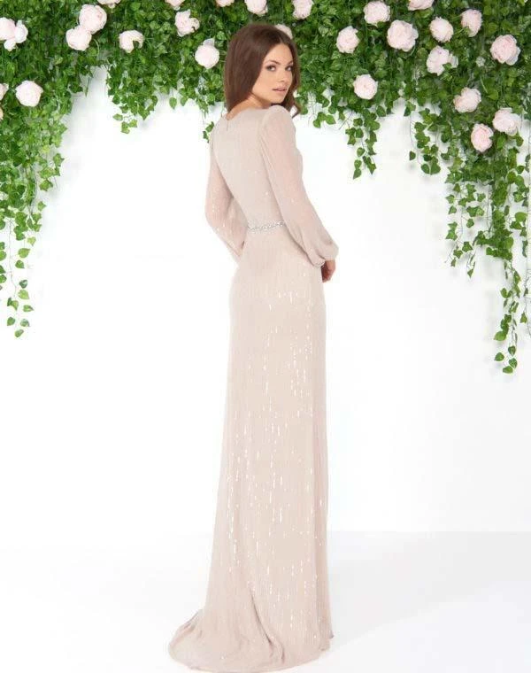 Mac Duggal - 4610D Sequined V-neck Sheath Dress Formal Gowns 4 Mac Duggal - 4610D Sequined V-neck Sheath Dress Formal Gowns