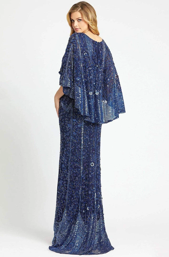 Mac Duggal - 4611D Caped V-Neck Evening Gown 4 Mac Duggal - 4611D Caped V-Neck Evening Gown