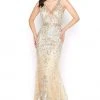 Mac Duggal - 50416D Sheer Floral Embroidered Sleeveless Gown 1 Mac Duggal - 50416D Sheer Floral Embroidered Sleeveless Gown