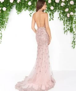 Mac Duggal - 50455D Sparkling Bejeweled V-Neck Evening Gown Formal Gowns 5 Mac Duggal - 50455D Sparkling Bejeweled V-Neck Evening Gown Formal Gowns