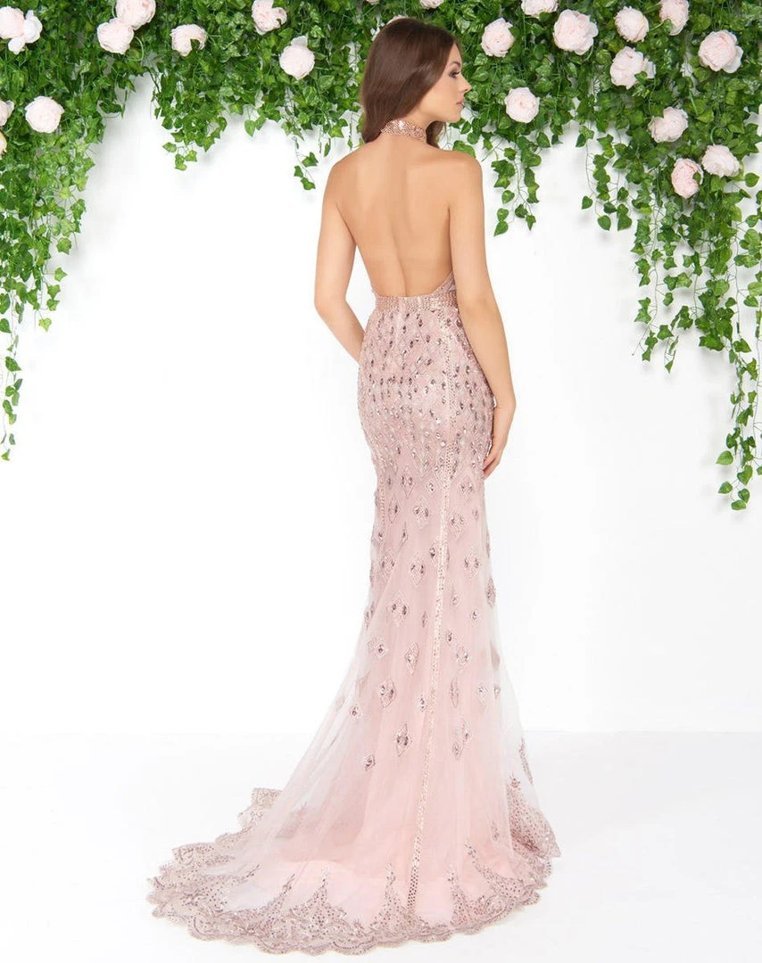 Mac Duggal - 50455D Sparkling Bejeweled V-Neck Evening Gown Formal Gowns 4 Mac Duggal - 50455D Sparkling Bejeweled V-Neck Evening Gown Formal Gowns