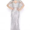Formal Gowns Mac Duggal - 50500D Embellished Fringed Sheath Evening Gown