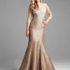Mac Duggal - 62315 Illusion Quarter Sleeve Trumpet Gown Formal Gowns