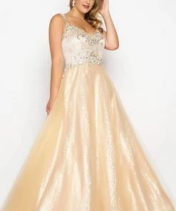 Formal Gowns Mac Duggal - 65037F Embellished Shimmering Evening Gown