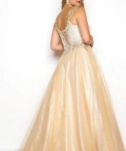 Formal Gowns Mac Duggal - 65037F Embellished Shimmering Evening Gown