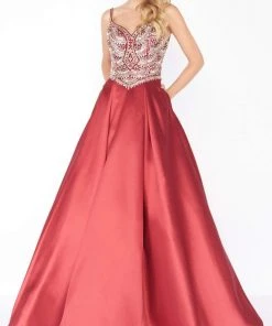 Formal Gowns Mac Duggal - 66285R Sweetheart Beaded Satin Ballgown