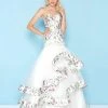 Mac Duggal - 66317H Strapless Floral Ruffled Mermaid Gown Formal Gowns