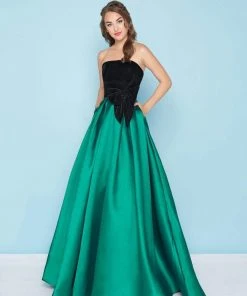 Formal Gowns Mac Duggal - 66318H Strapless Straight Across Ballgown