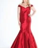 Mac Duggal - 66387F Off-Shoulder Taffeta Mermaid Dress