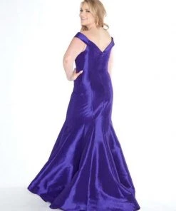 Mac Duggal - 66387F Off-Shoulder Taffeta Mermaid Dress