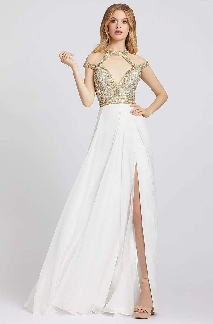 Mac Duggal - 66445M Bedazzled Jewel A-line Dress 8 Mac Duggal - 66445M Bedazzled Jewel A-line Dress