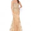 Mac Duggal - 66547M Strapless Shimmering Lace Gown Formal Gowns