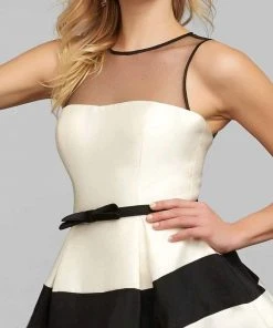 Cocktail Dresses Mac Duggal - 7525 Stripes A Line Cocktail Dress