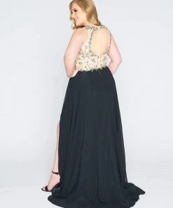 Mac Duggal - 77372F Embellished Lace Jewel Neck A-line Dress Formal Gowns 6 Mac Duggal - 77372F Embellished Lace Jewel Neck A-line Dress Formal Gowns