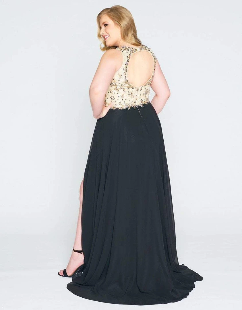 Mac Duggal - 77372F Embellished Lace Jewel Neck A-line Dress Formal Gowns 4 Mac Duggal - 77372F Embellished Lace Jewel Neck A-line Dress Formal Gowns