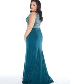 Mac Duggal - 77388F Sleeveless Embellished V-neck Sheath Dress