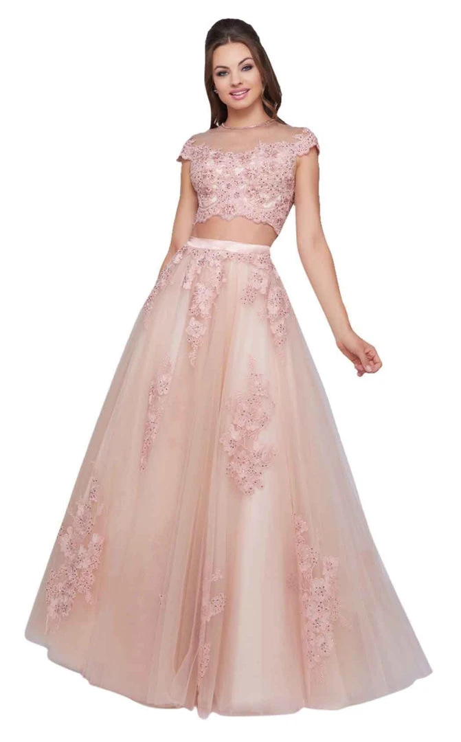 Mac Duggal Ballgowns - 50524H Two Piece Embellished Ballgown Formal Gowns 3 Mac Duggal Ballgowns - 50524H Two Piece Embellished Ballgown Formal Gowns